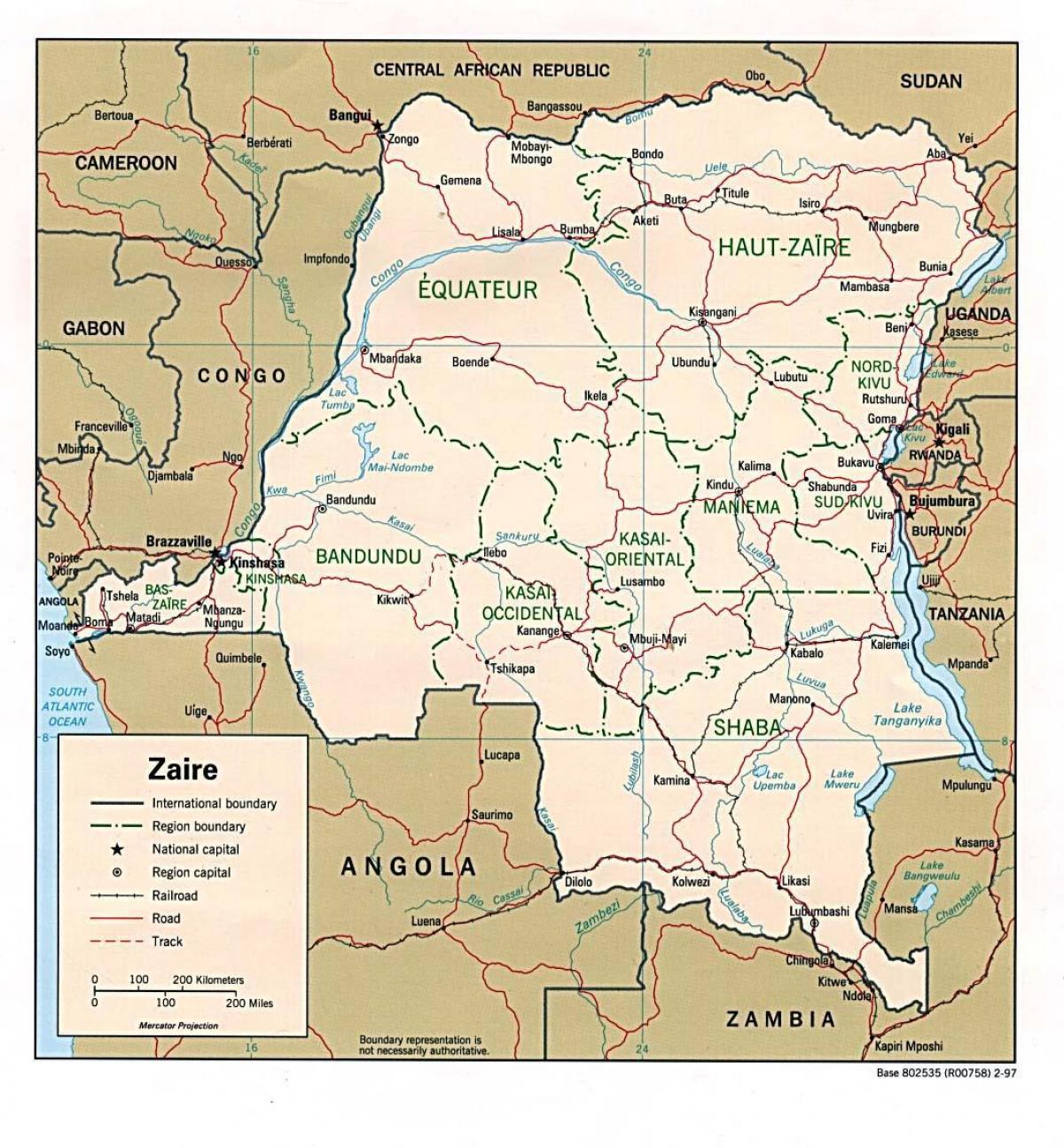 zaire африкийн газрын зураг